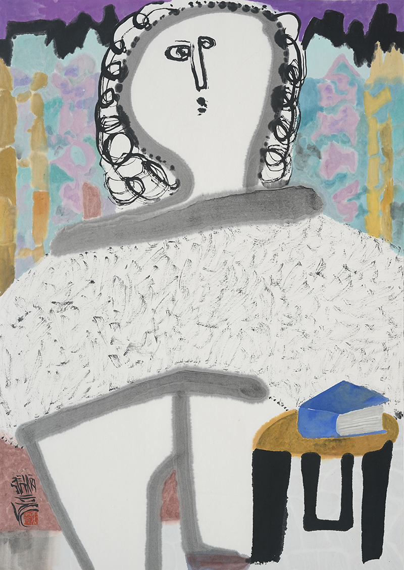 Jang Byeong Eun · Eastbrush · 张炳彥 · figure · ink_and_light_color_on_paper · 841mm_x_594mm · 2025